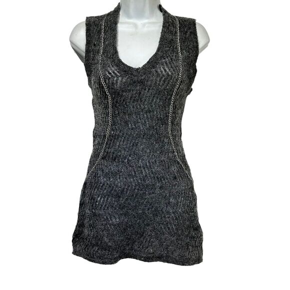 religion gray mohair knit vest Size 1 - Picture 1 of 6